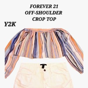 FOREVER 21 Off-Shoulder Crop Top | Forever 21 Top | Crop Top | EUC